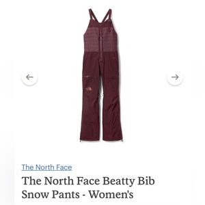 Women’s Northface Beatty Bib, Root Brown